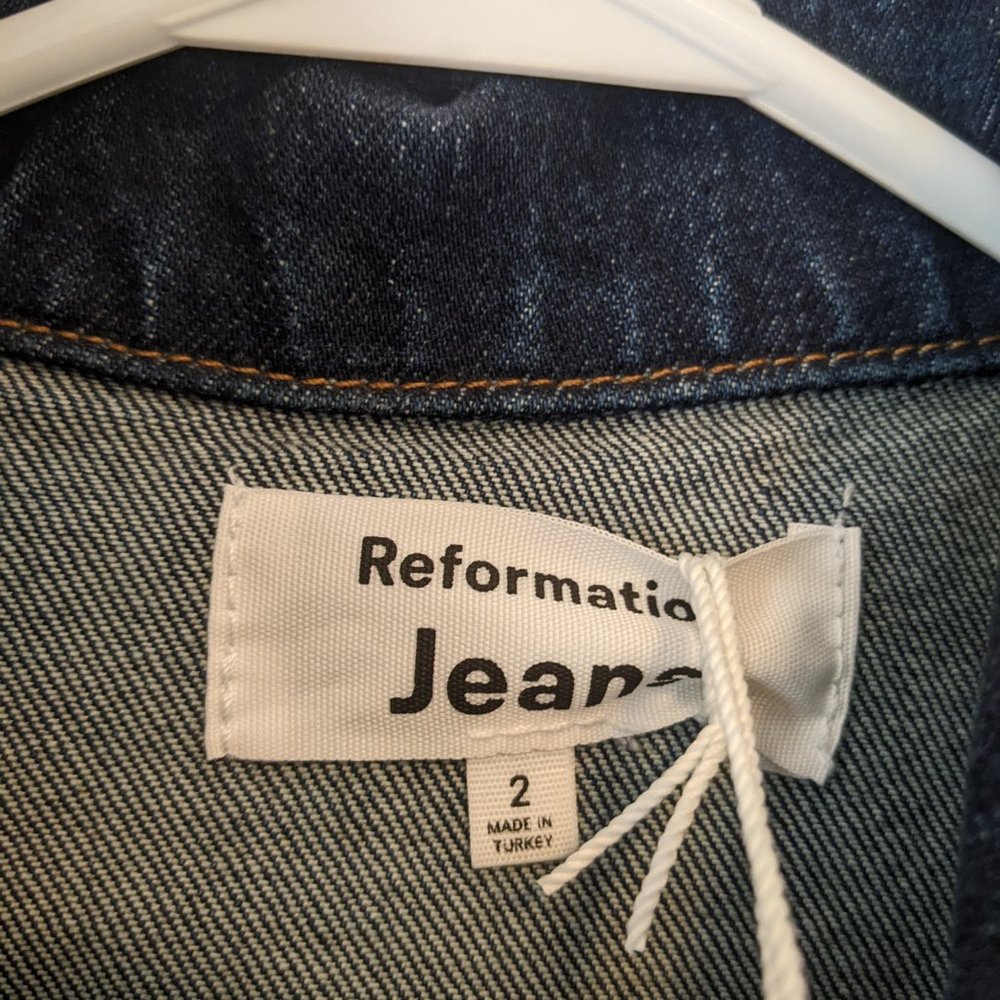 Reformation Dark Blue Denim Mini Dress - Picture 7 of 8